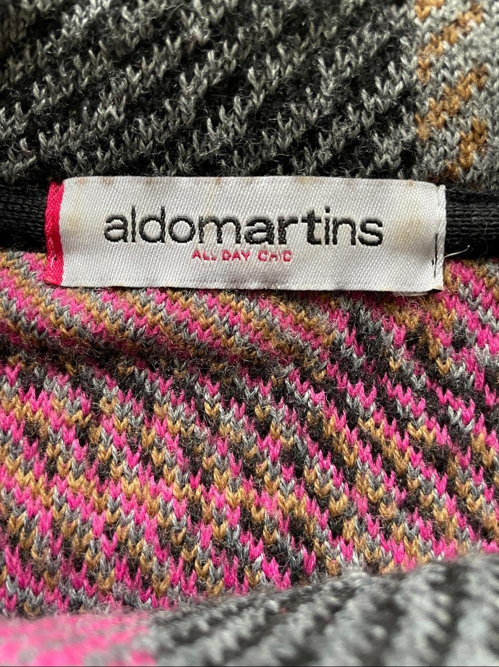 Aldomartins Knit Jacket Cropped Plaid Wool Cashmere Button Textured Sz 4 Artwear - Picture 7 of 11